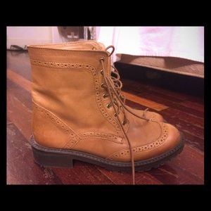 Zara brown lace-up boots size 37